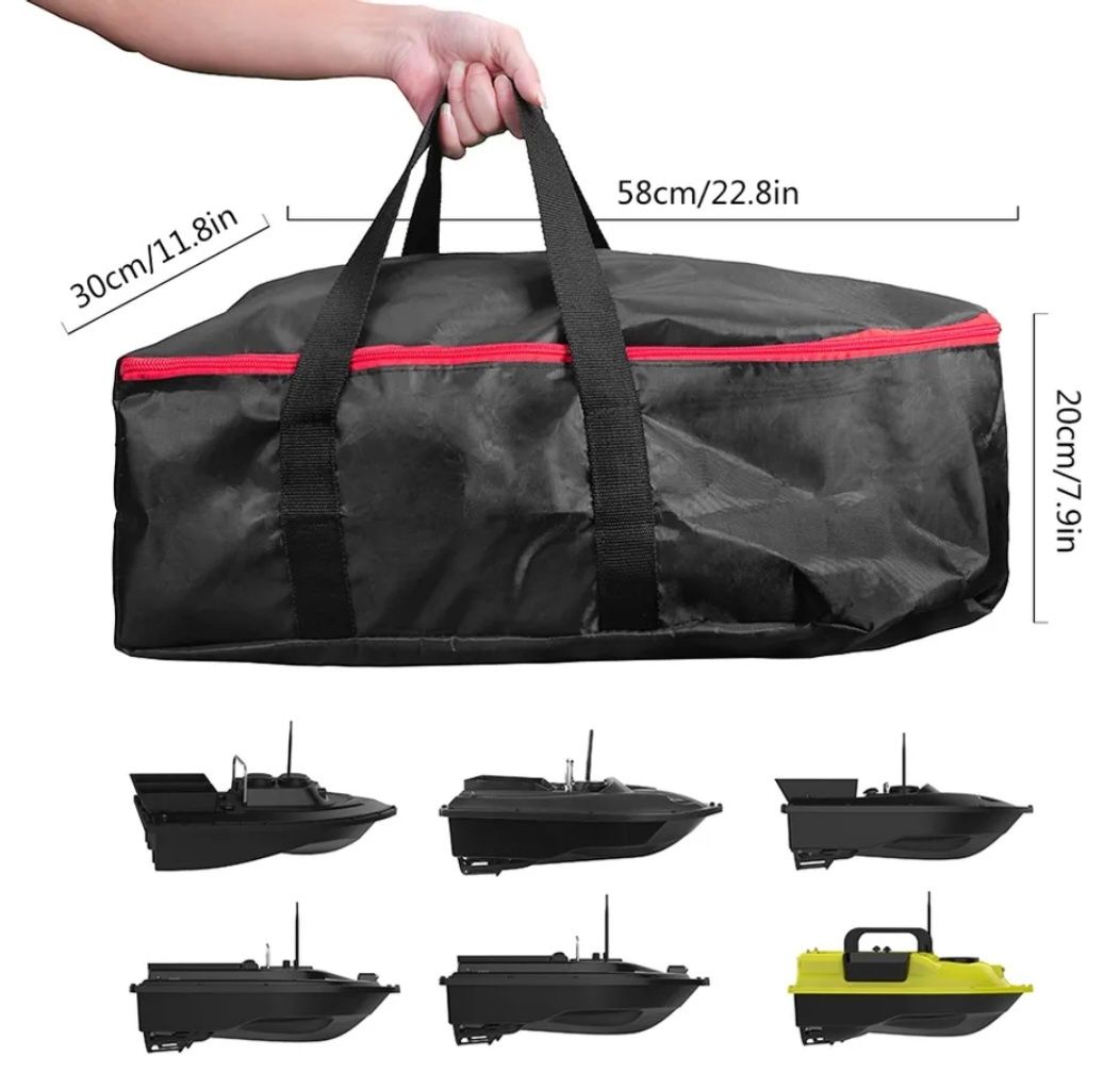 Лодка за захранка карбонова с 40 точков GPS Bait Boat,12000mA батерия