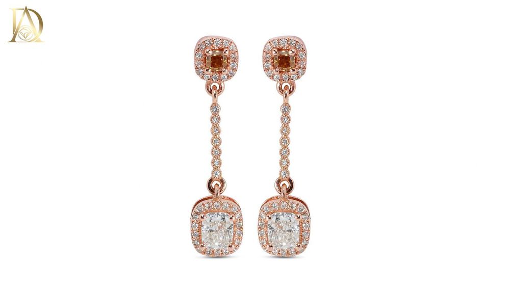 Нови Златни Обеци с 1.53кт Естествени Диаманти