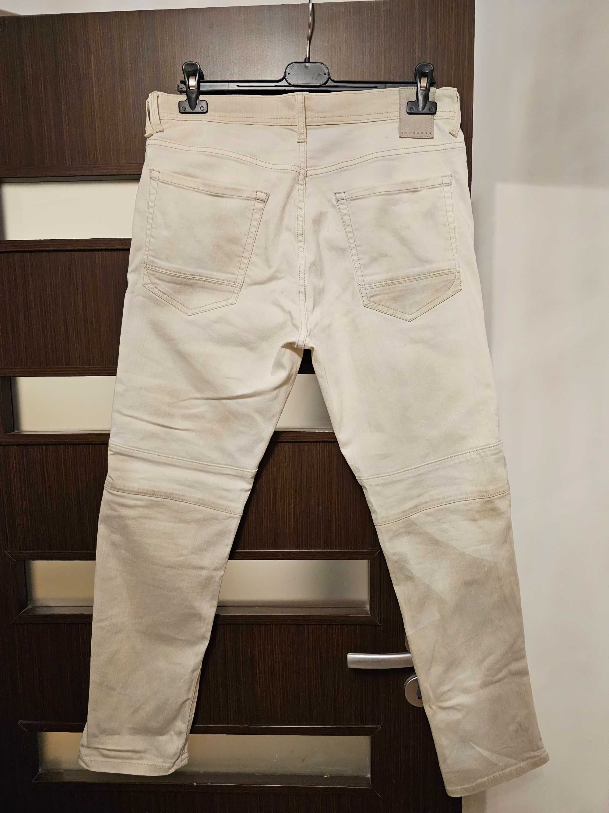 Pantaloni - blugi de bărbați albi Sean John