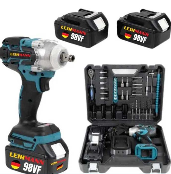 Cheie impact Mașina de înșurubat 550Nm 40 Accesorii 2 Acumulatori