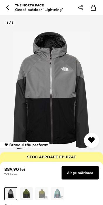 The North-Face Geaca-Outdoor-Lighting Negru-Gri Mărime XL