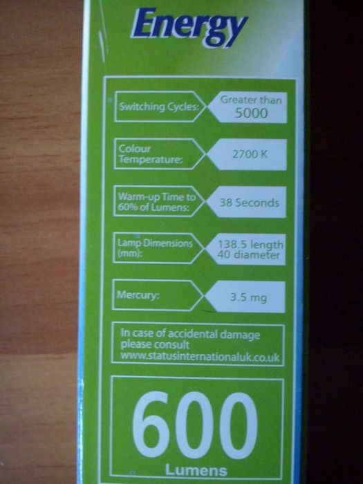 Bec economic 11 W = 50W, nou - Brasov