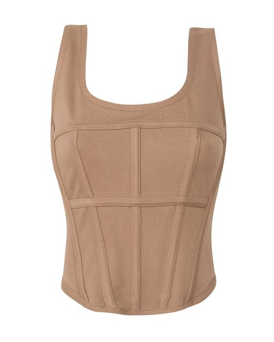 Cliche чисто ново бюстие корсет в камел