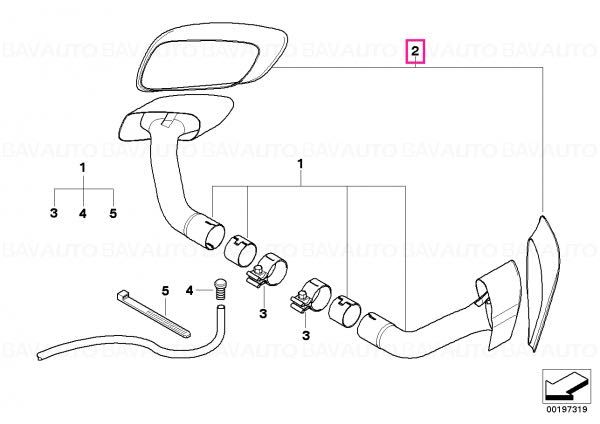Ornamente bara evacuare patrata BMW E71/E72 - 51122154633 originale