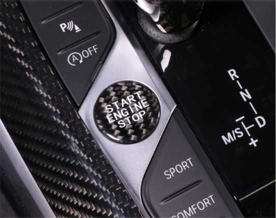 Carbon Start Stop Button Стикер: BMW G20 G28