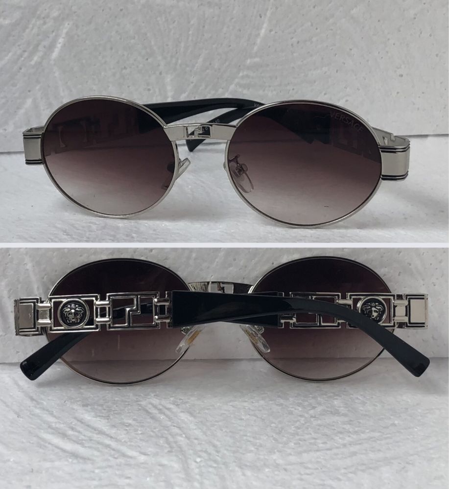 -33 % разпродажба Versace слънчеви очила кръгли овални прозрачни кафяв