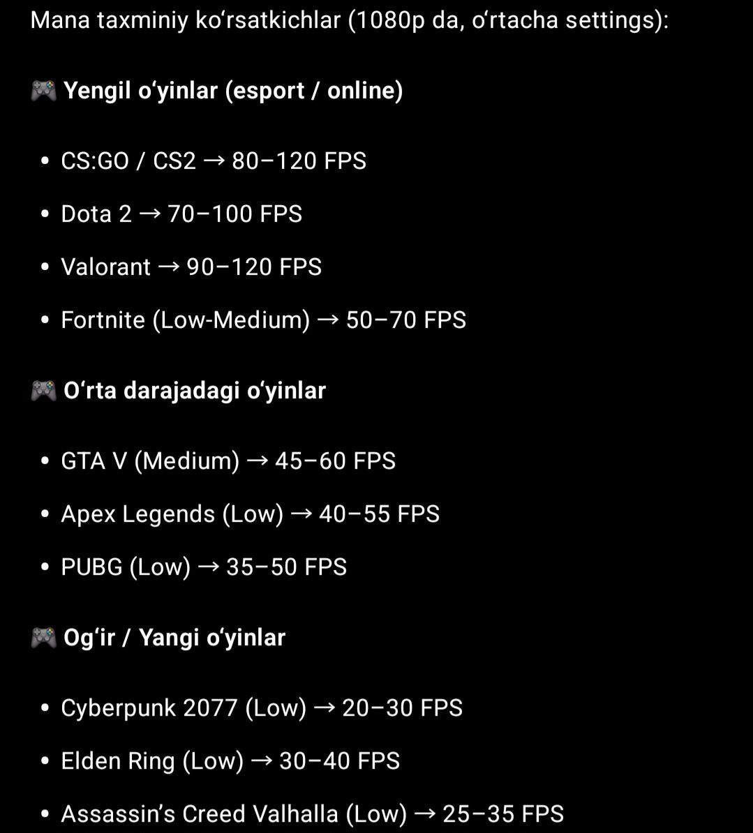 Gaming /Ofis uchun ideal  I5 3340   RX550 4GB  SSD: 118GB   HDD: 466GB