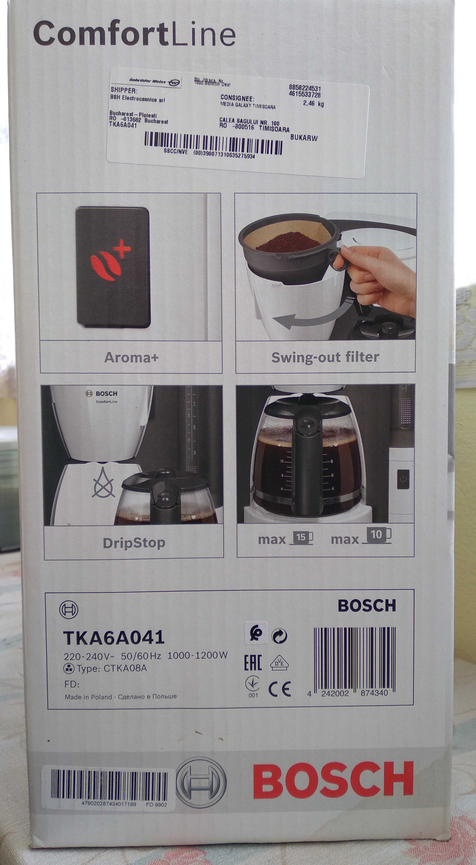 cafetiera Bosch comfort line