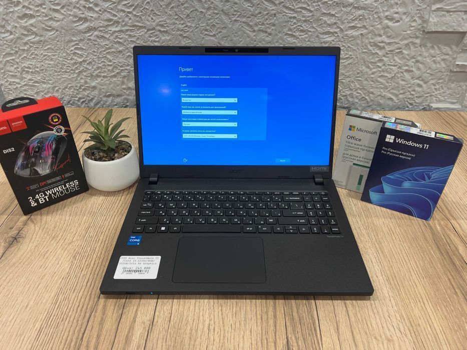Ноутбук для работы AcerTravelMate T2 \ CORE I5-1235U \ 8GB \ 512SSD