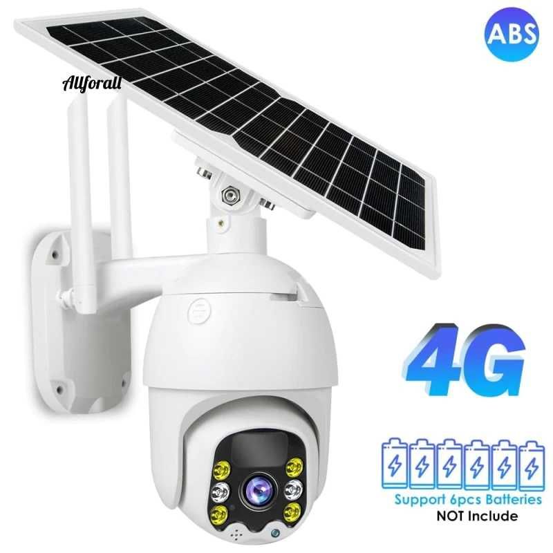 Camera de supraveghere cu panou solar,4G,cu 6 acumulatori inclusi!