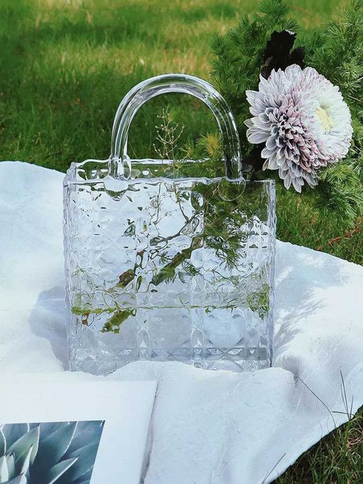 Ваза "сумочка "Текстура" Стекло, 1 шт
Оригинальная прозрачная стеклянн