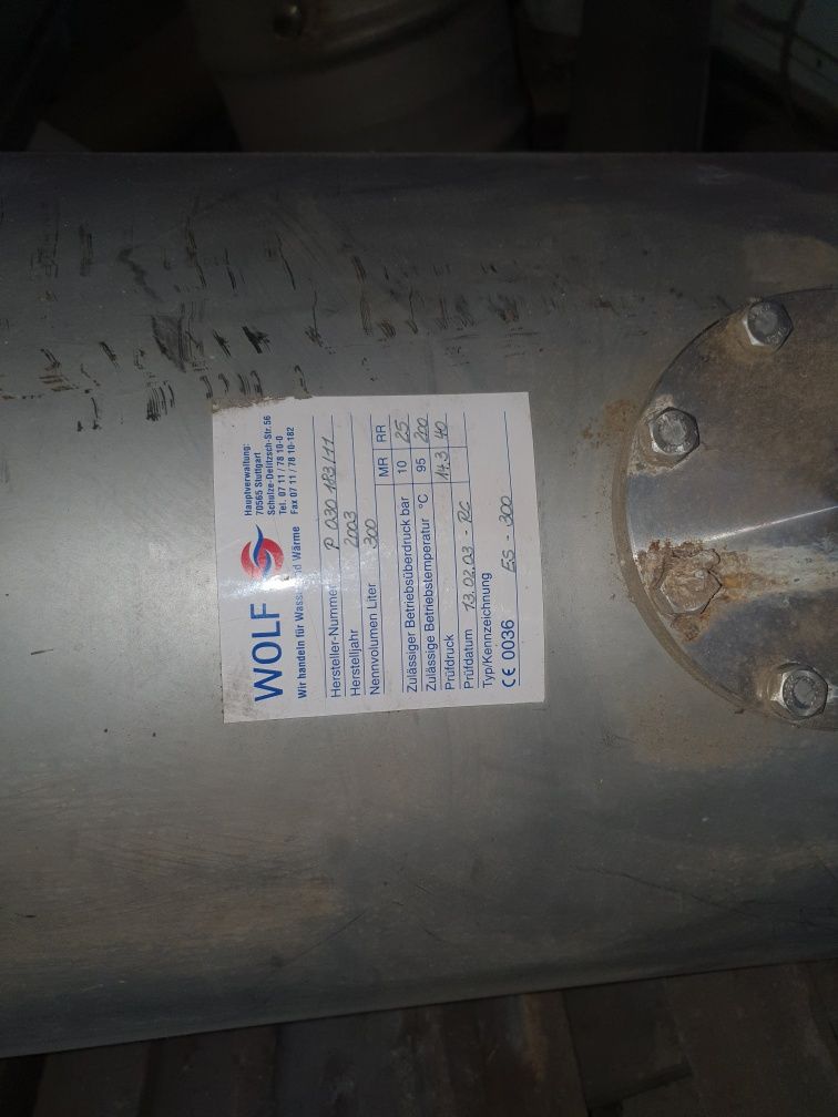 Boiler de inox 300/400/500 litri, 2,5mm grosime