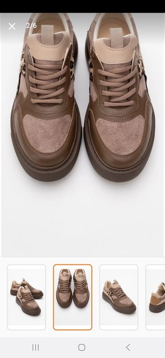 Кафяви дамски спортни обувки