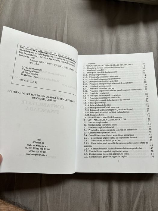 manual universitar Contabilitate financiara: curs