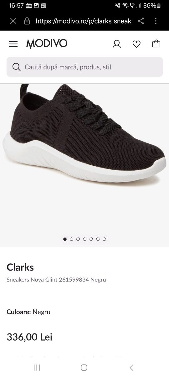 Adidasi sneakers Clarks nova