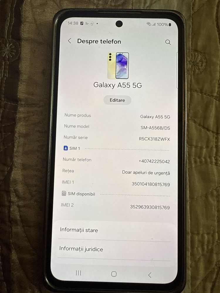 Samsung a55, 5G, 256gb, 8gb RAM