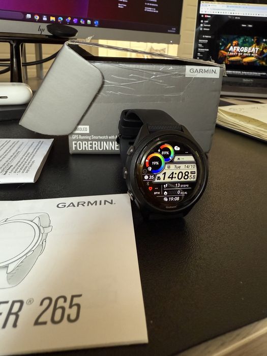 Garmin Forerunner 265s - cutie + 2 curele + 2 cabluri incarcare