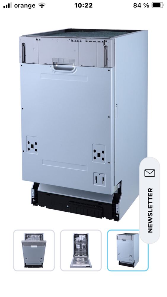 Masina spalat vase Tesla WDI461M slim incorporabila (9 seturi)