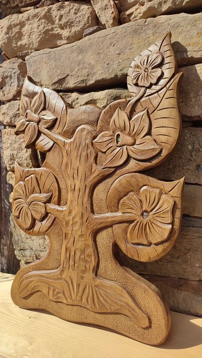 Дърворезба "Дървото на живота"-Арт изкуство, уникален подарък и декор