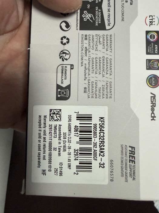 vand schimb kit rami Kingstone Renegade 32Gb DDR5 6400 mhz 2x16Gb nou