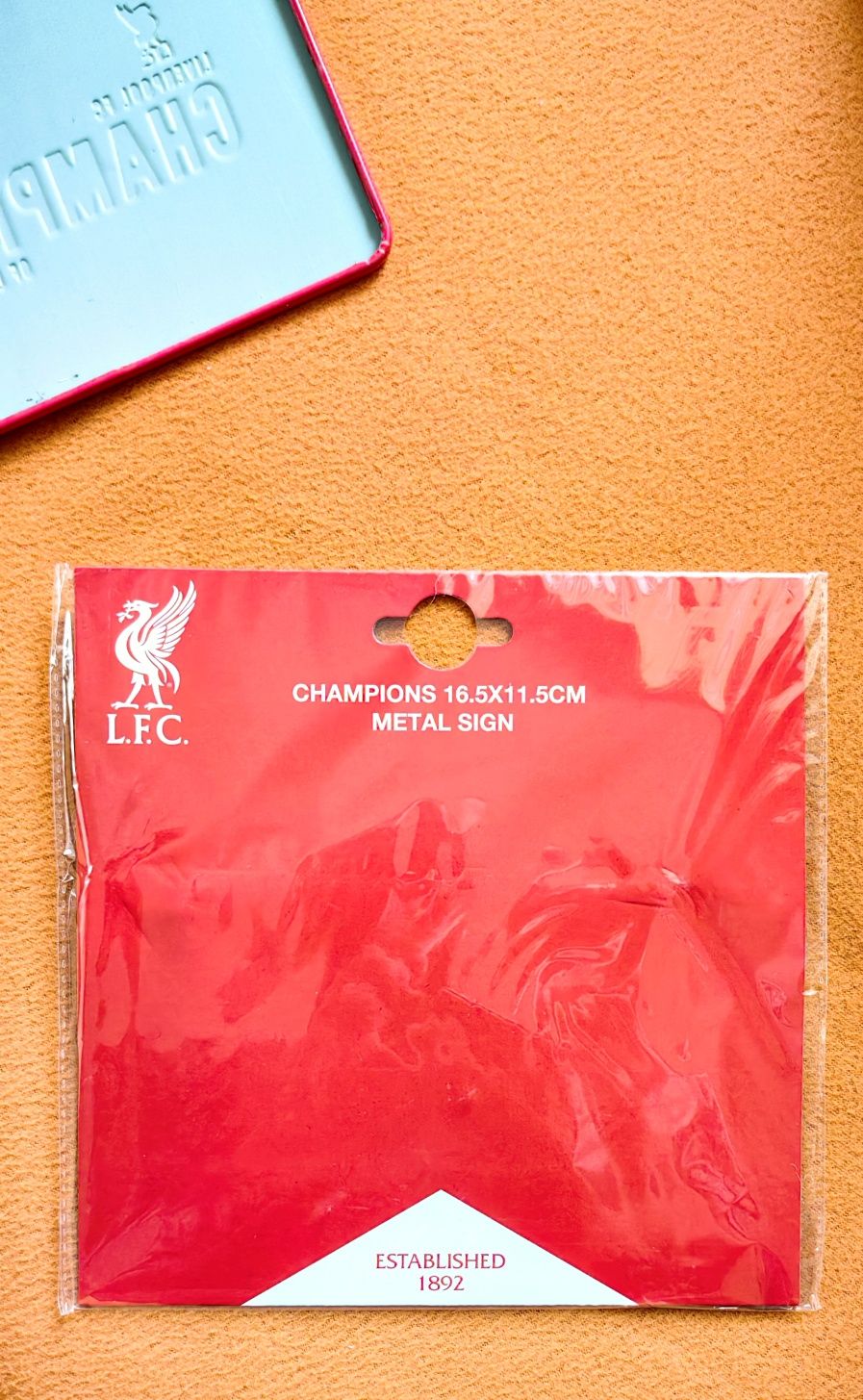 Liverpool FC метална табела - Европейски шампион 2019
