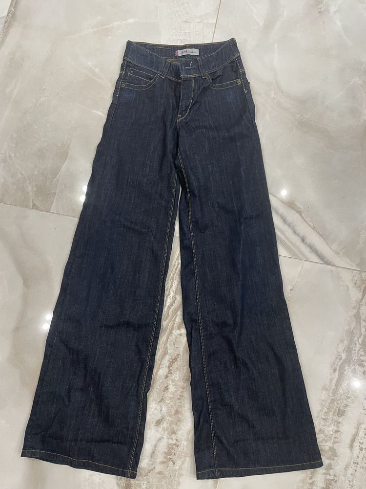 Дънки Vintage Levi’s 474 Wide Loose Blue Fit - размер 25/32