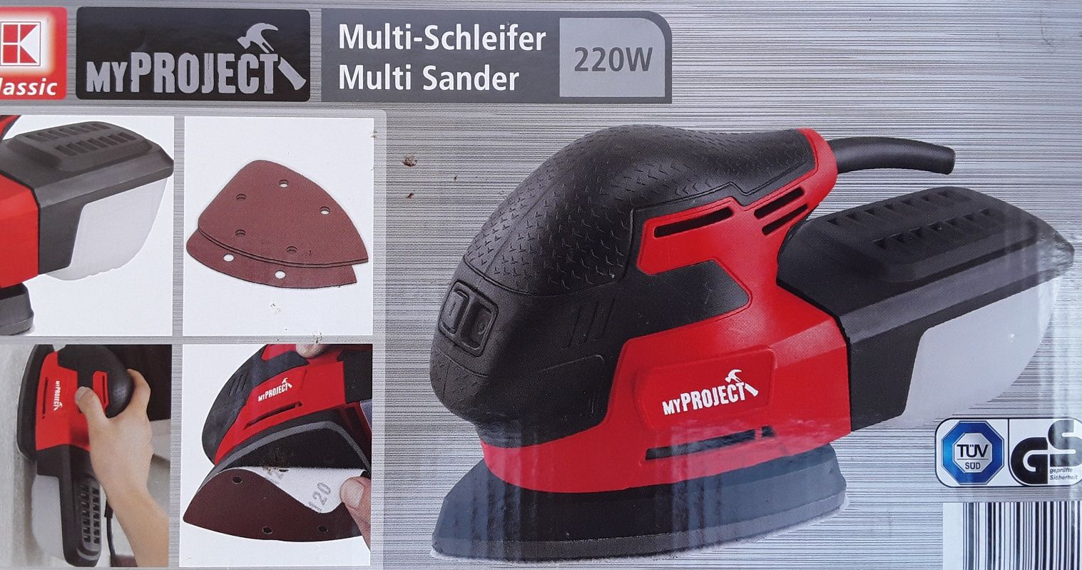 Dispozitiv multifuncțional pentru șlefuit 220 W cu colector de praf