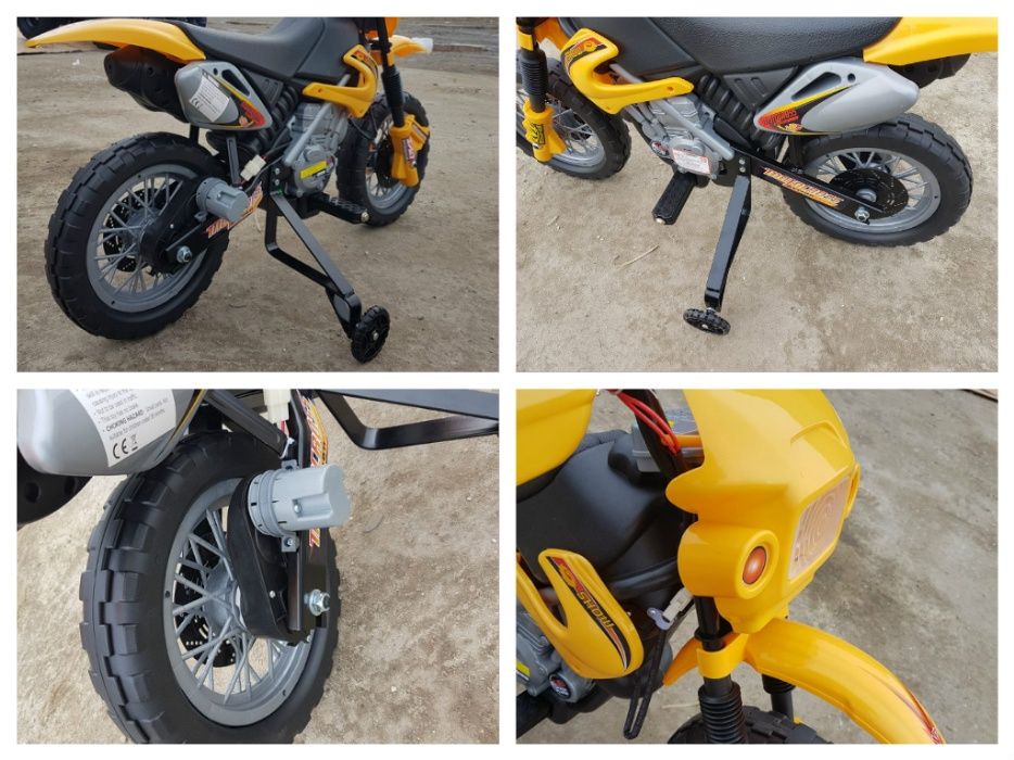 Motocicleta electrica pentru copii 2-5 ani Enduro 30W 6V #Galben