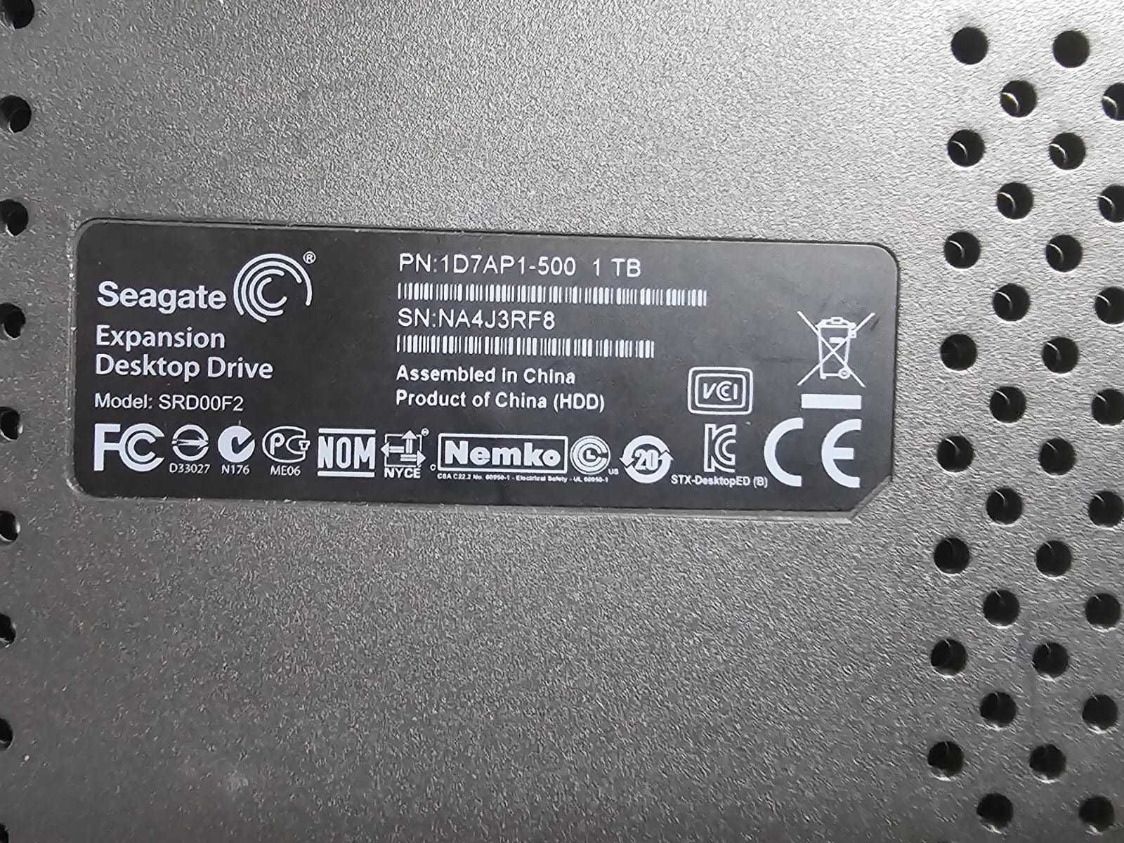 Hard disk extern Seagate Expansion 1TB USB 3.0, 3.5" SRD00F2
