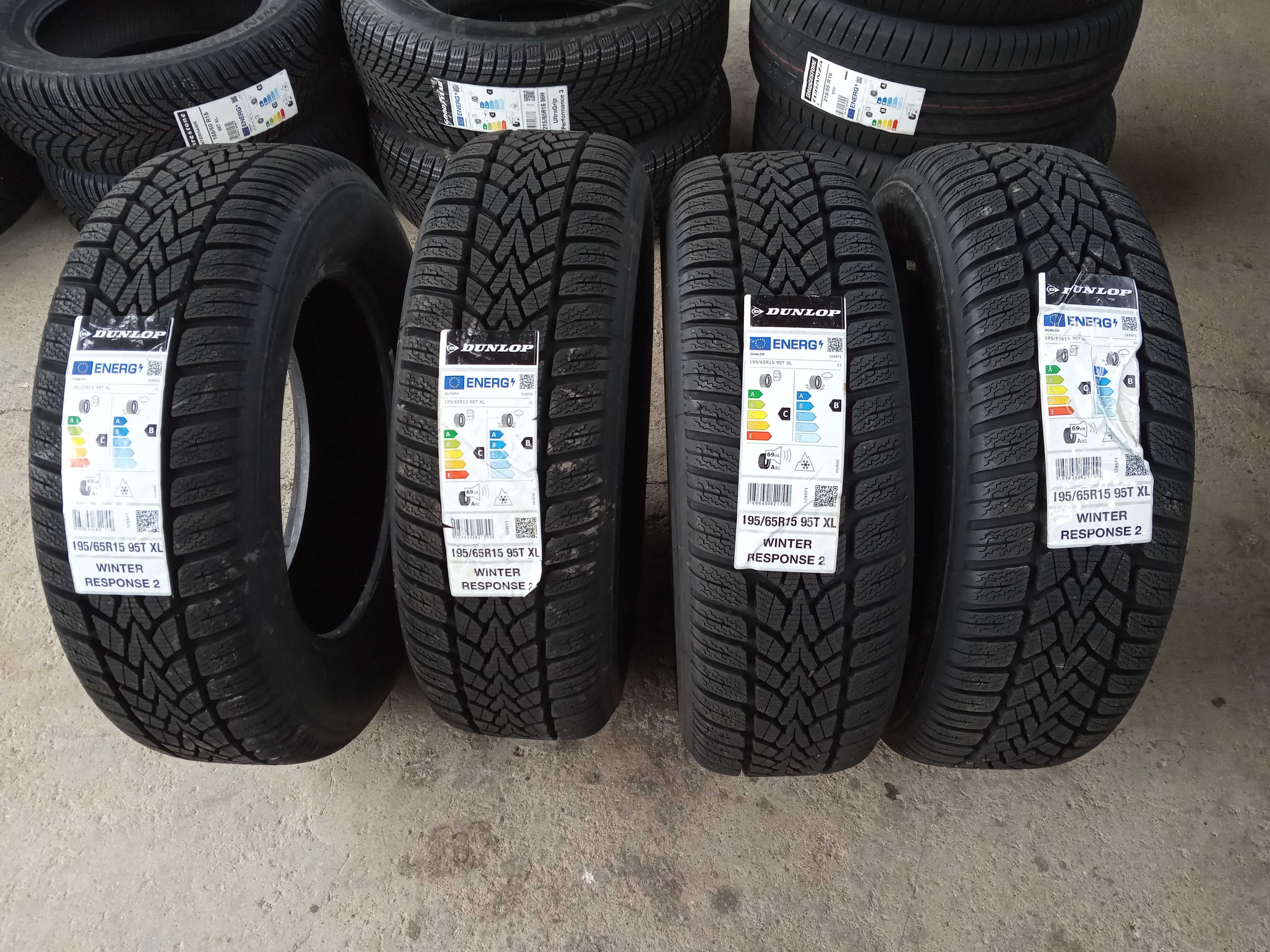 4 Нови зимни гуми 195/65R15 Dunlop Winter Response 2 XL 95T DOT2024