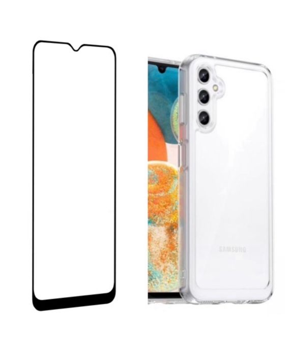 Husa Silicon si Folie Sticla Curbata 11D Samsung A23/A03/A04/A05S/A06