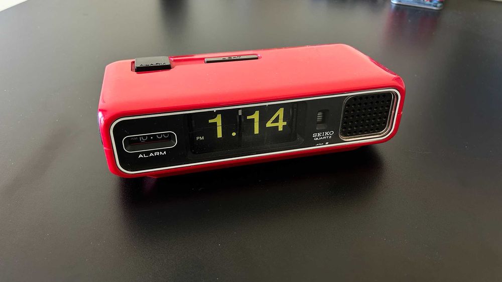 Ретро кварцов будилник SEIKO в Space Age / Pop Design стил (Japan)