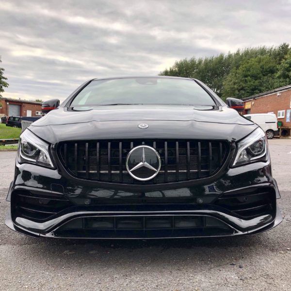Grila Mercedes-Benz CLA W117 Fcaelif Model GT-R Negru lucios 2016-2018