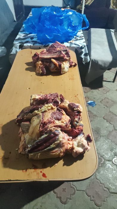 Баранья туша и говядина