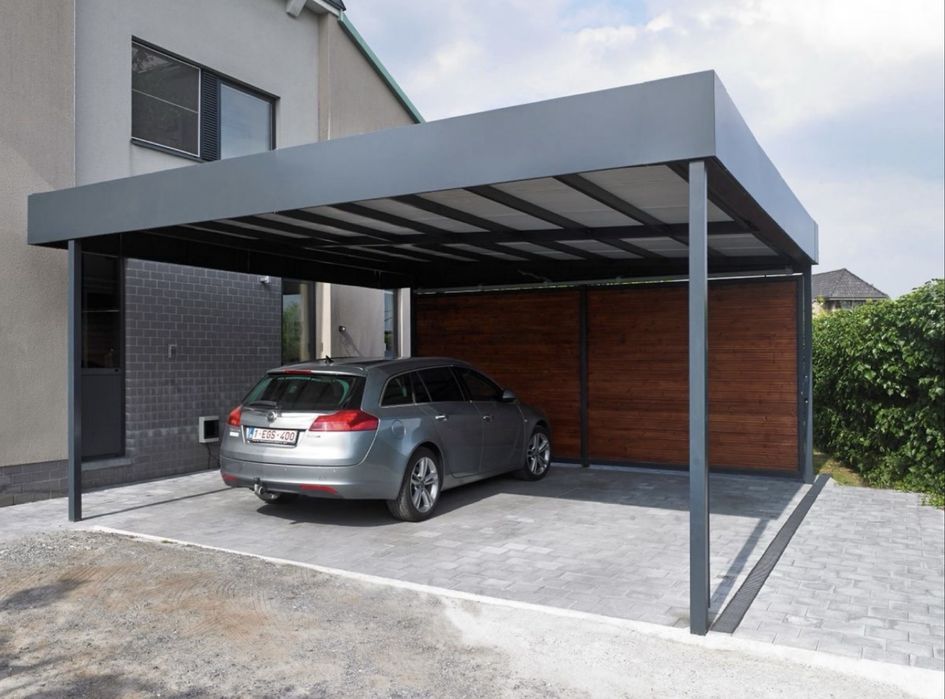 Vand Carport auto din metal sau din lemn la preturi avantajose