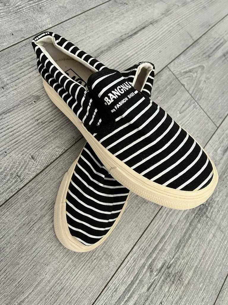 espadrile alb-negru