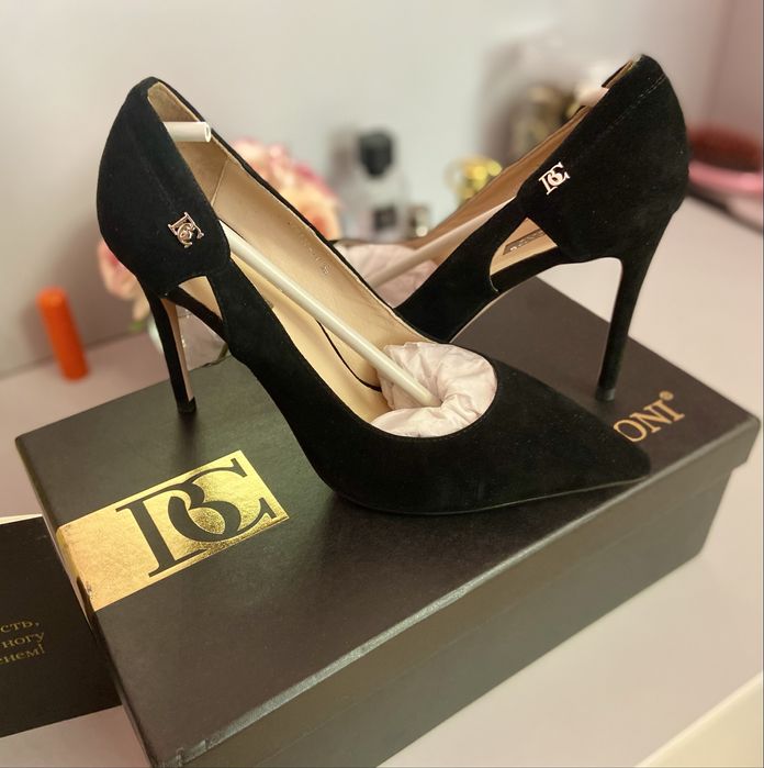 Черные замшевые туфли Basconi 36 размер