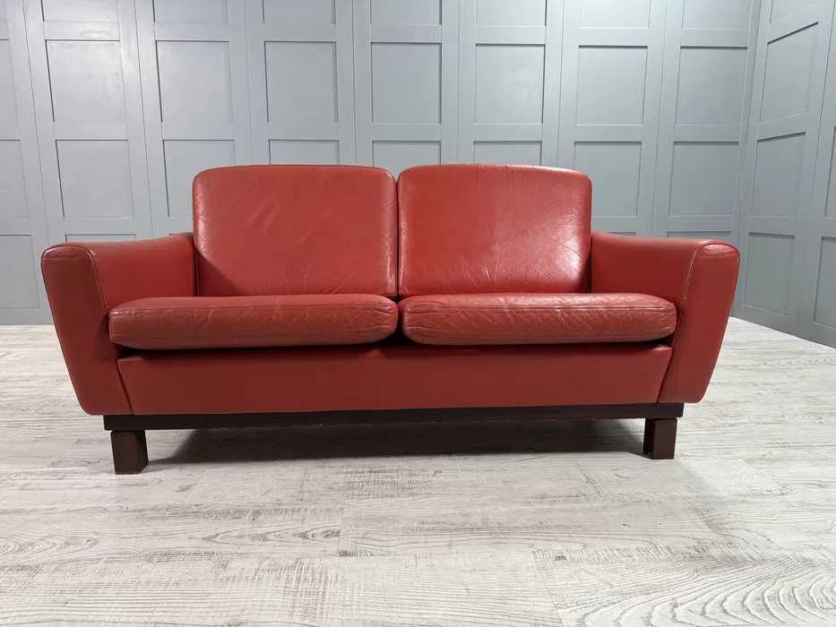 Датски диван 2-ка естествена кожа Д1079-Д