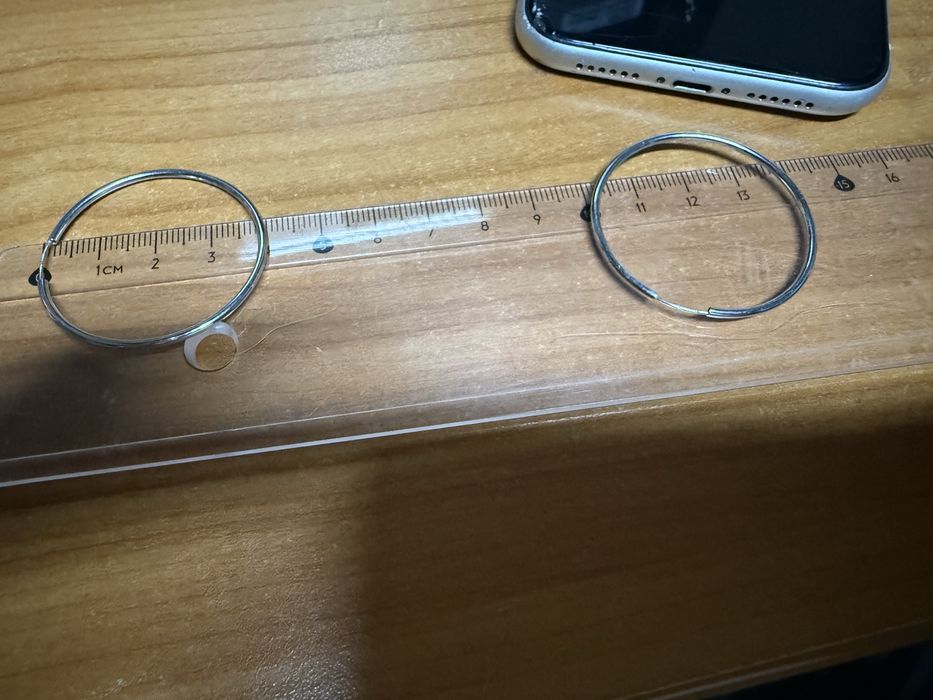 Cercei aur alb 14 karate