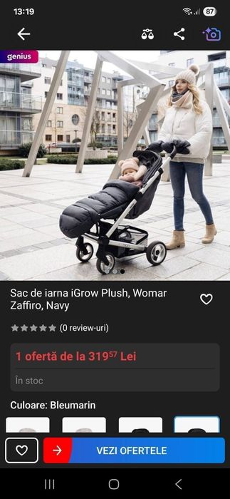 Vand sac carut calduros