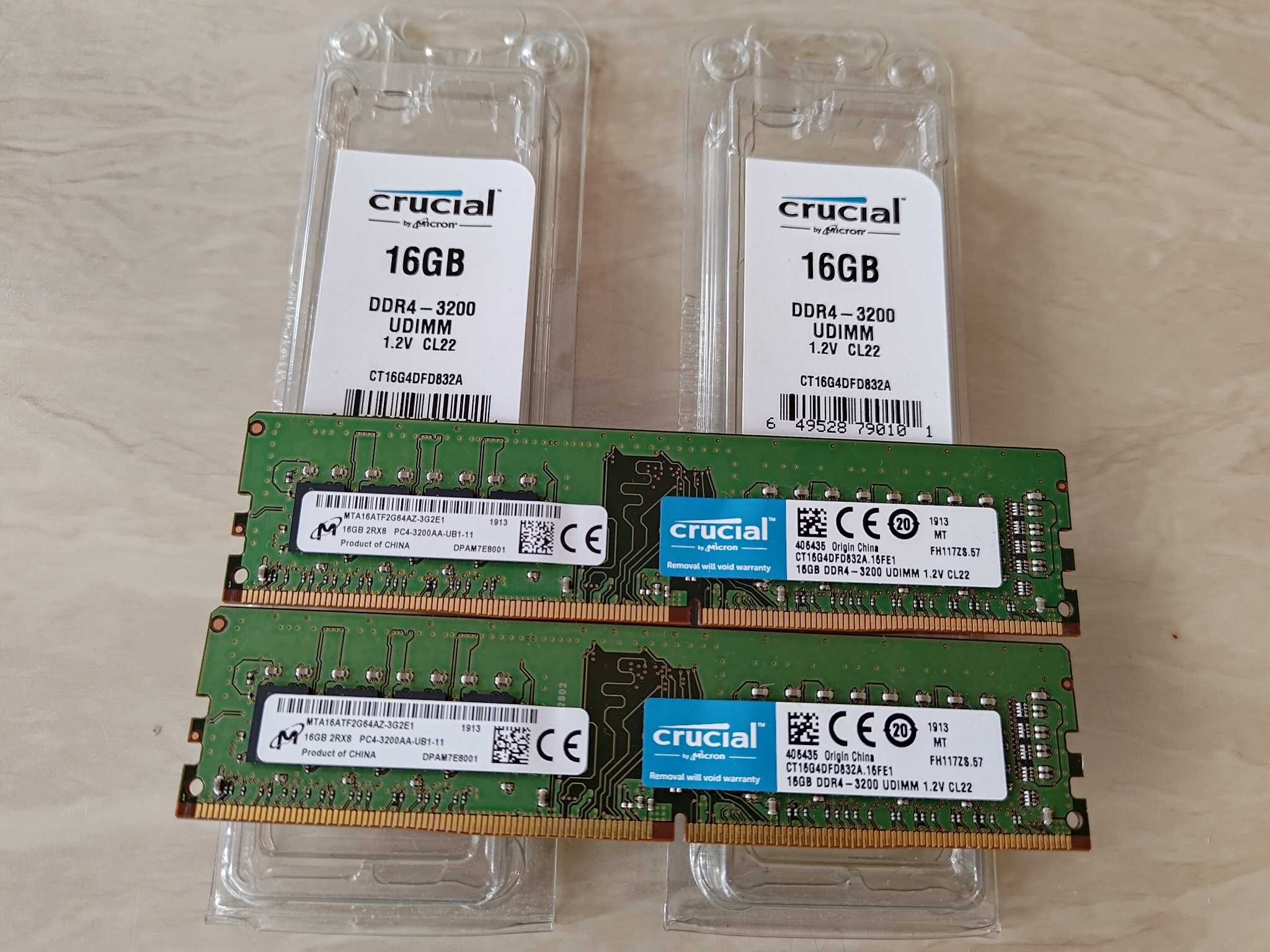 Продам 2 планки DDR4-3200 МГц (по 16 Гб)
