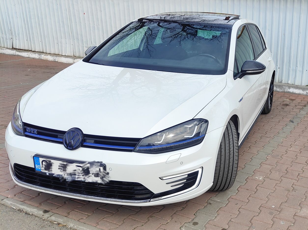 Volkswagen golf 7 GTE hybrid plug in km reali istorc alb perlat