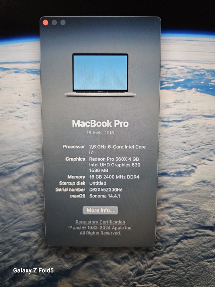 Macbook pro 15 inch 2018 touchbar, i7, 16 gb ram, 512 SSD, Bucuresti