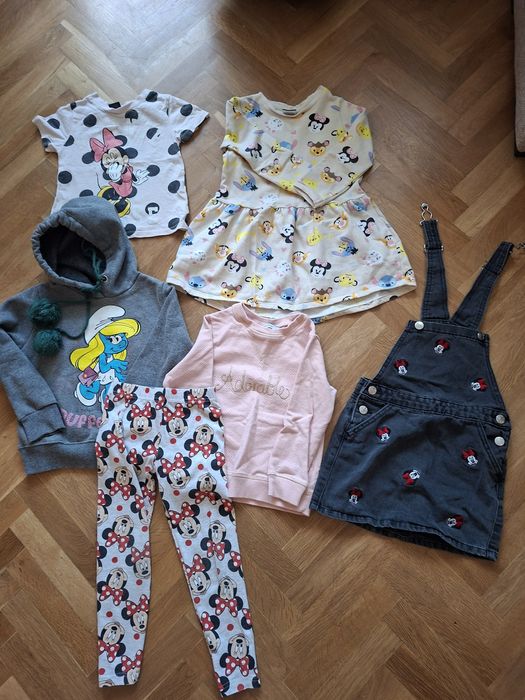Сет за момиче 3-4 години Disney деним рокля бродерия