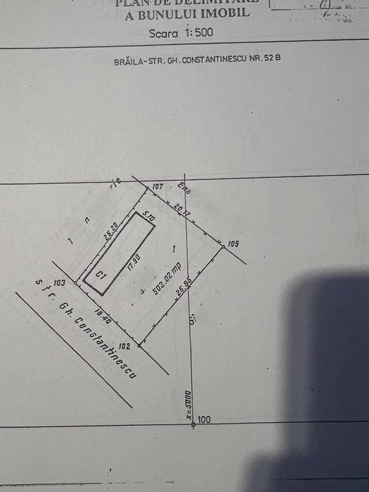 Casa in constructie 91 mp cu teren 502mp, Ghe. Constantinescu R. Negru