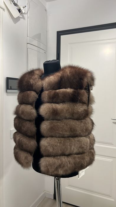 Blana naturala vulpe polara 3 în 1