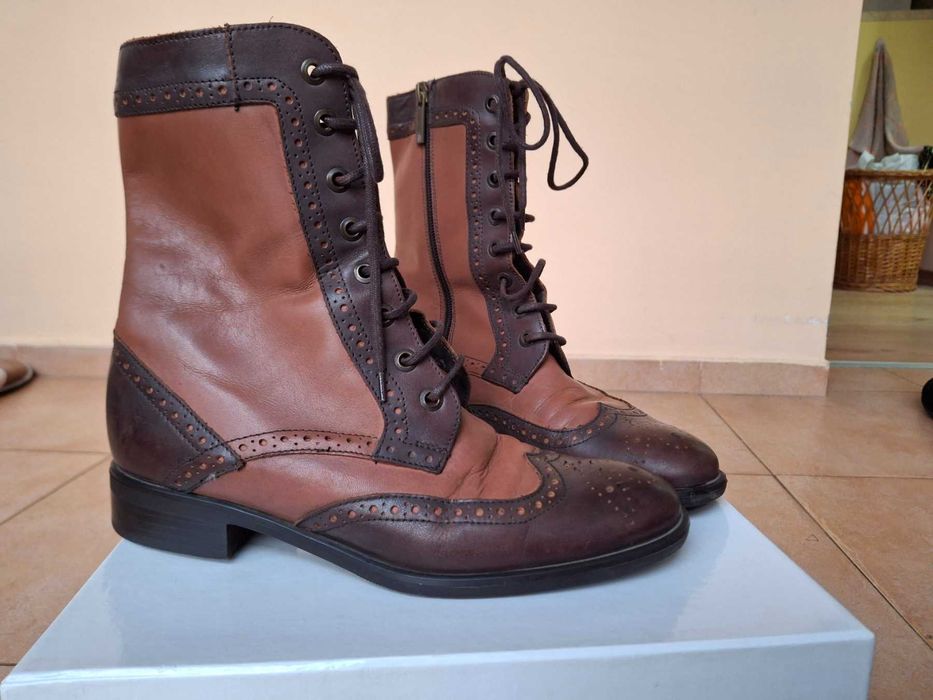 Боти Естествена Кожа на Gino Rossi Италия ! Красиви и топли!№37