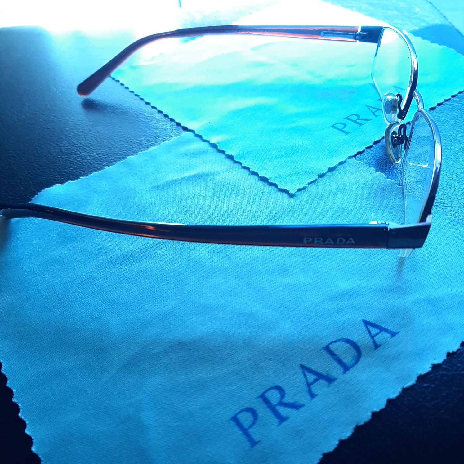 Rame ochelari vedere PRADA originale, brate culoare maron