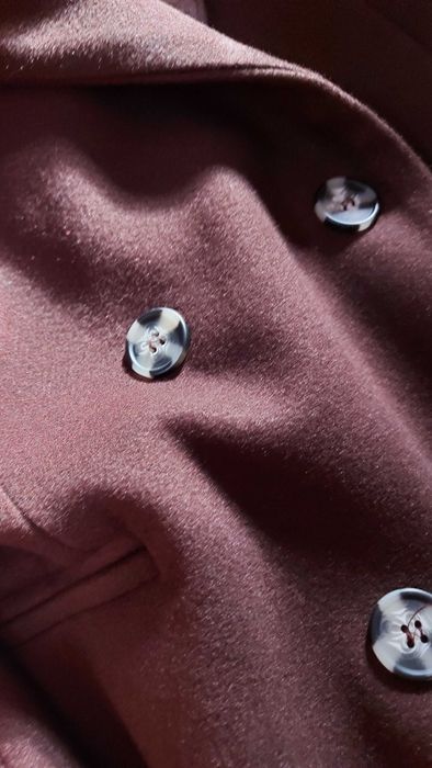 Palton maro din lână de cașmir Massimo Dutti (L) nou