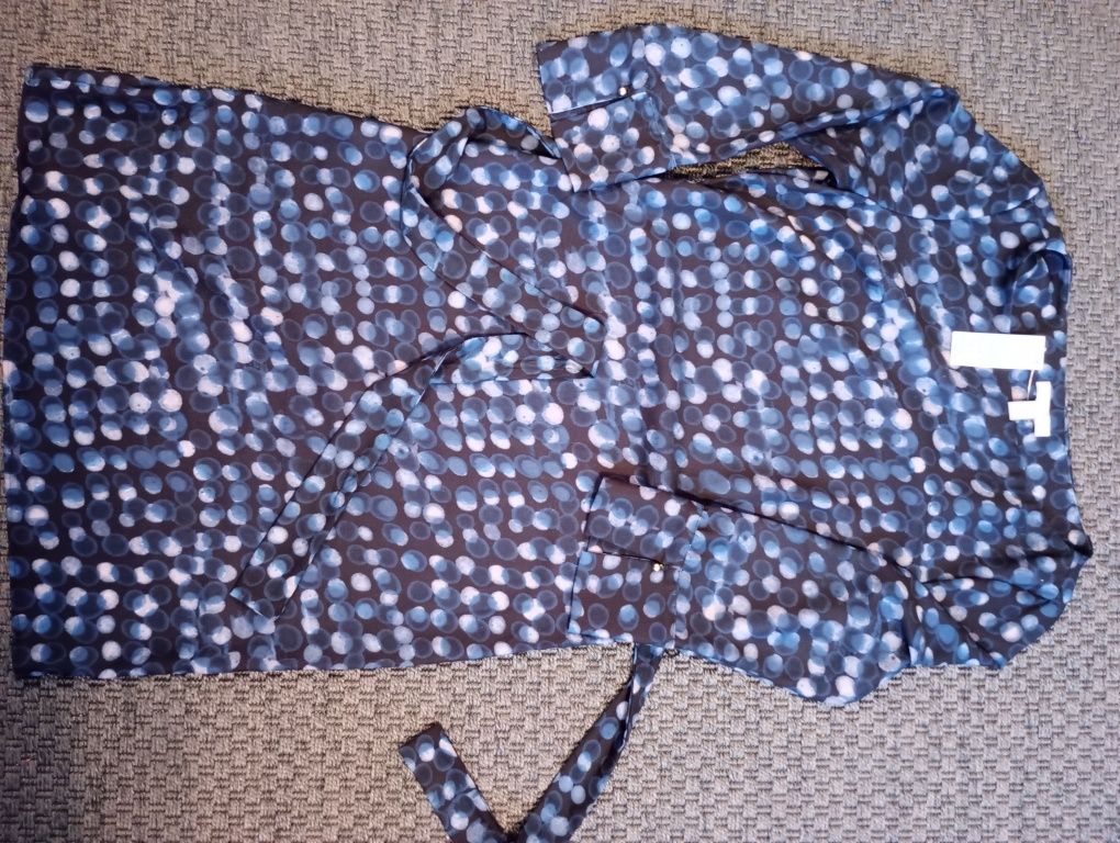 Rochie H&M, mărime XS, cu buline, culoare negru-albastru